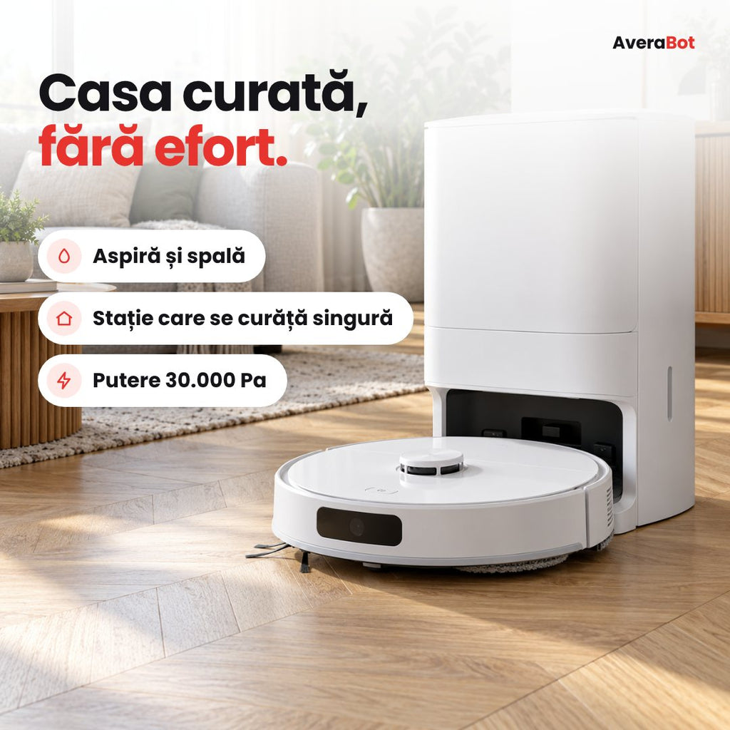 AveraBot – Aspirator robot cu spălare