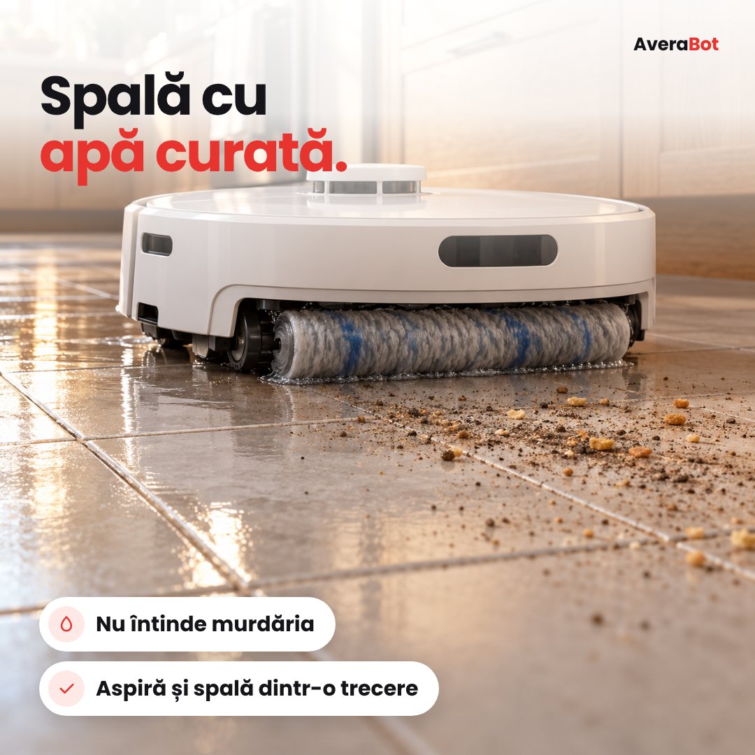 AveraBot – Aspirator robot cu spălare