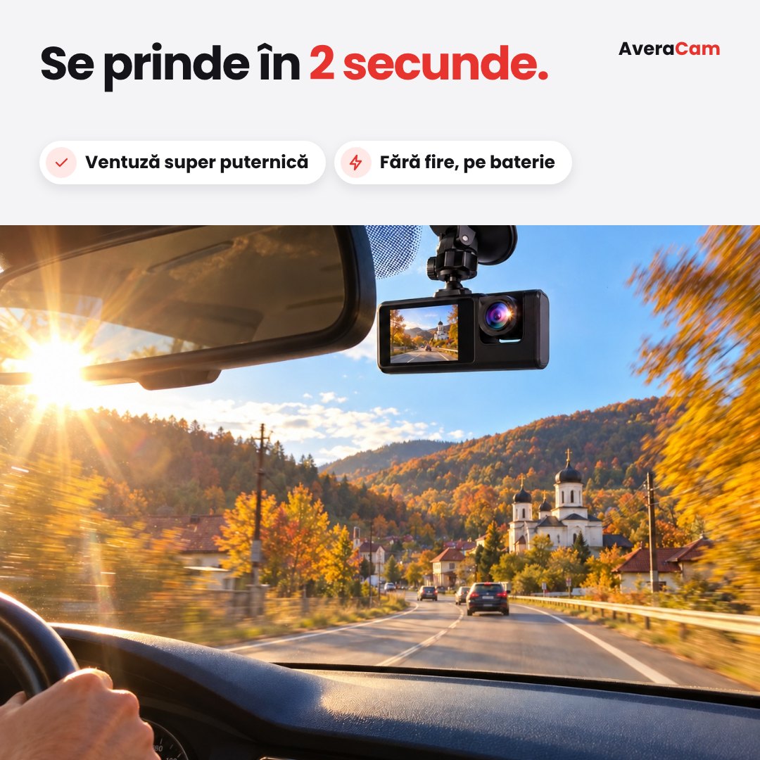 AveraCam – Cameră auto cu 3 camere