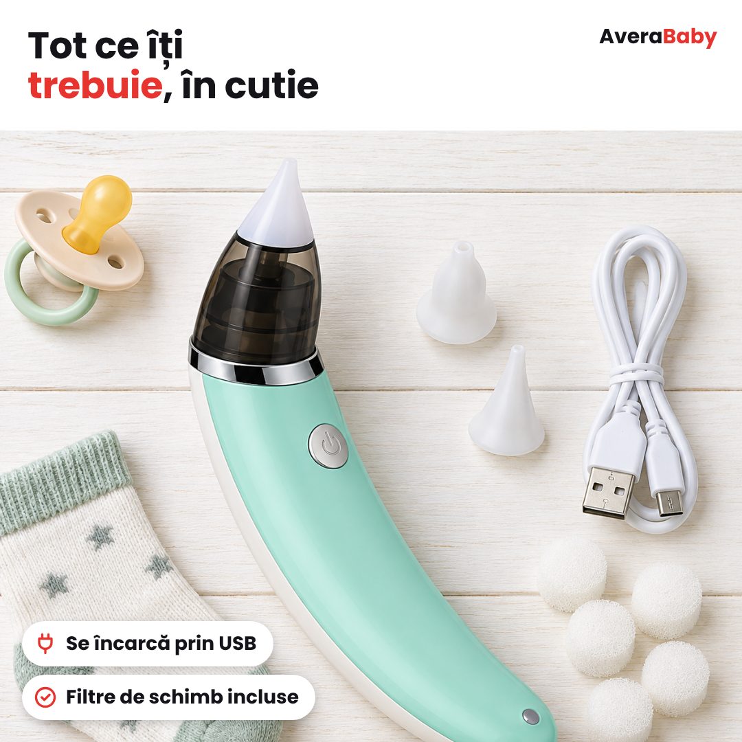 AveraBaby – Aspirator nazal electric pentru bebeluși