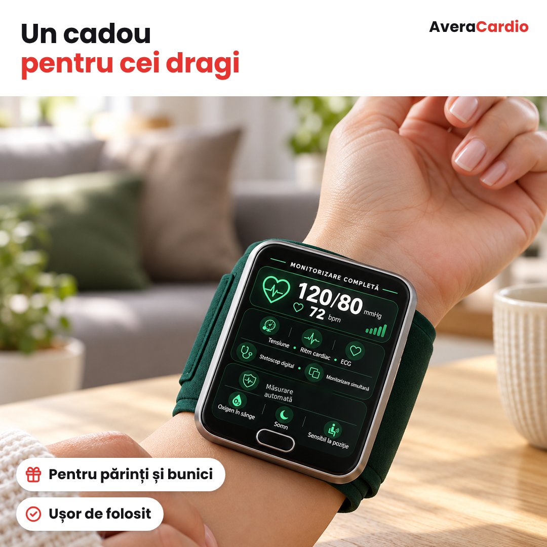 AveraCardio – Monitor de tensiune cu ECG și oxigen